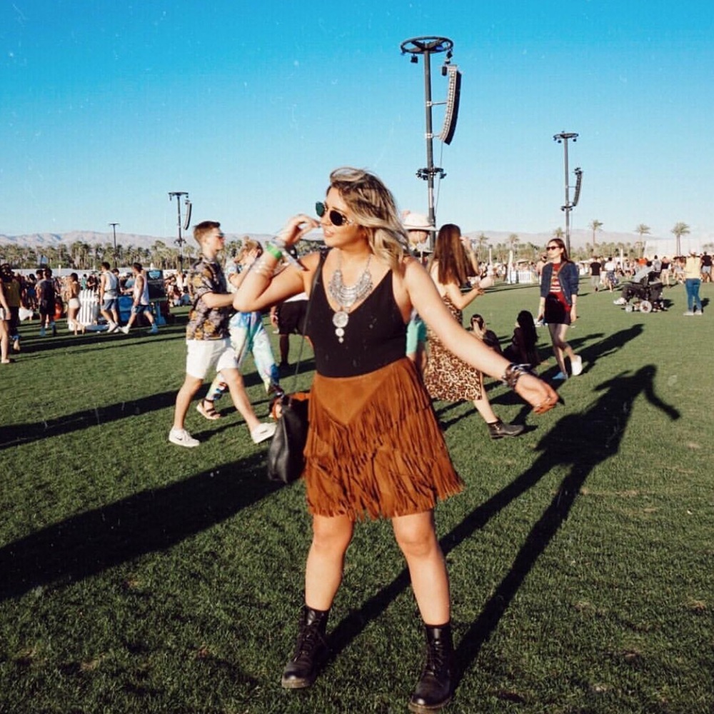 Fringe suede Leather skirt